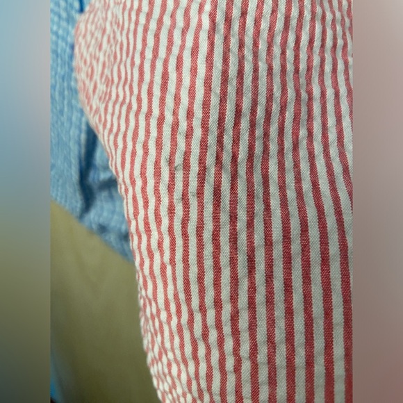 Vineyard Vines Mens Seersucker Shorts Breaker Short 9” Patchwork 33’ Red & Blue - Picture 5 of 11